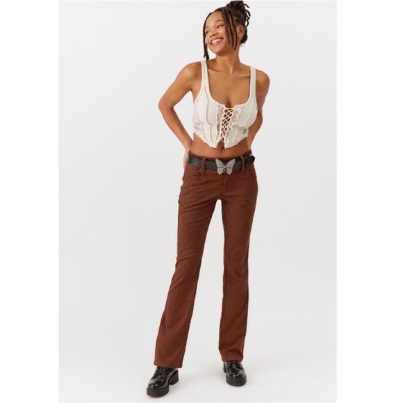 Urban Outfitters Pants - UO Y2K Belted Trouser Pant